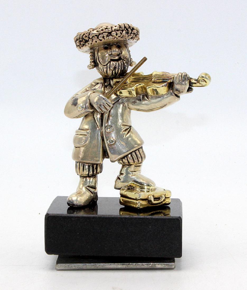 Frank Meisler "Violin Player": Frank Meisler "Violin Player". 4 1/2" high x 3 1/2" wide.