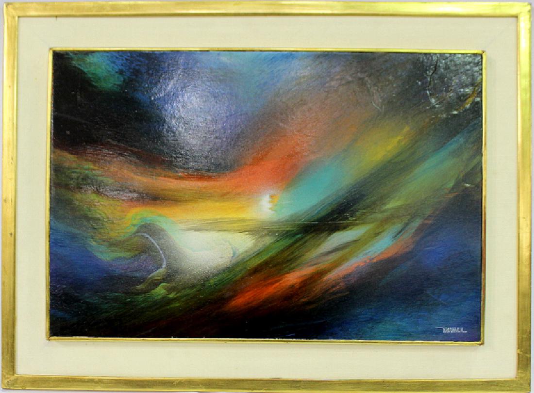 Leonardo Nierman (Mexican, b.1932-) Acrylic on Masonite (1 of 3)