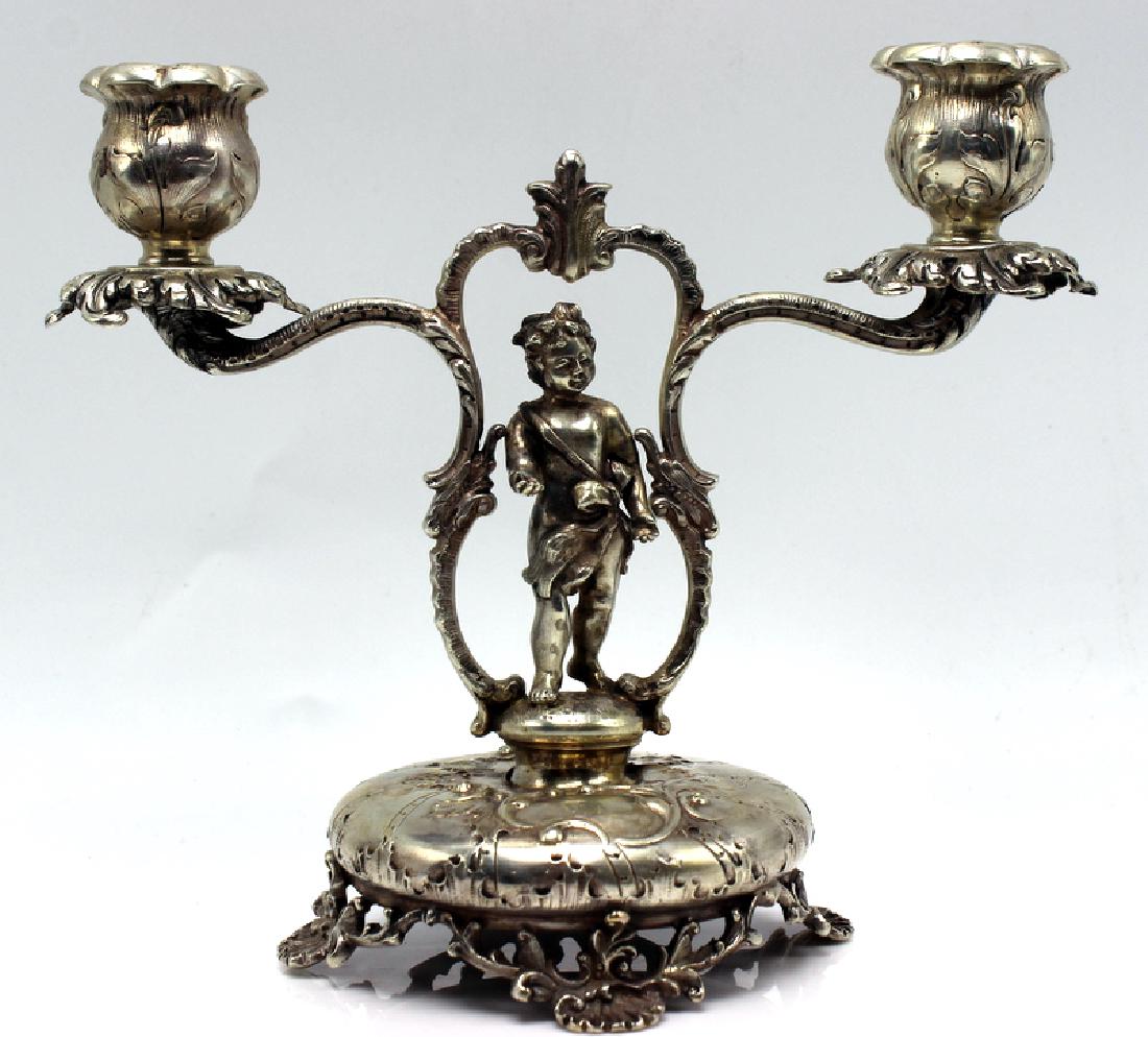 Continental Sterling Silver Two Branch Figural (1 of 5)