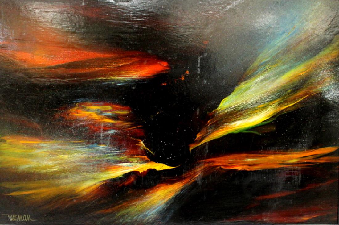 Leonardo Nierman Acrylic on Masonite (1 of 3)