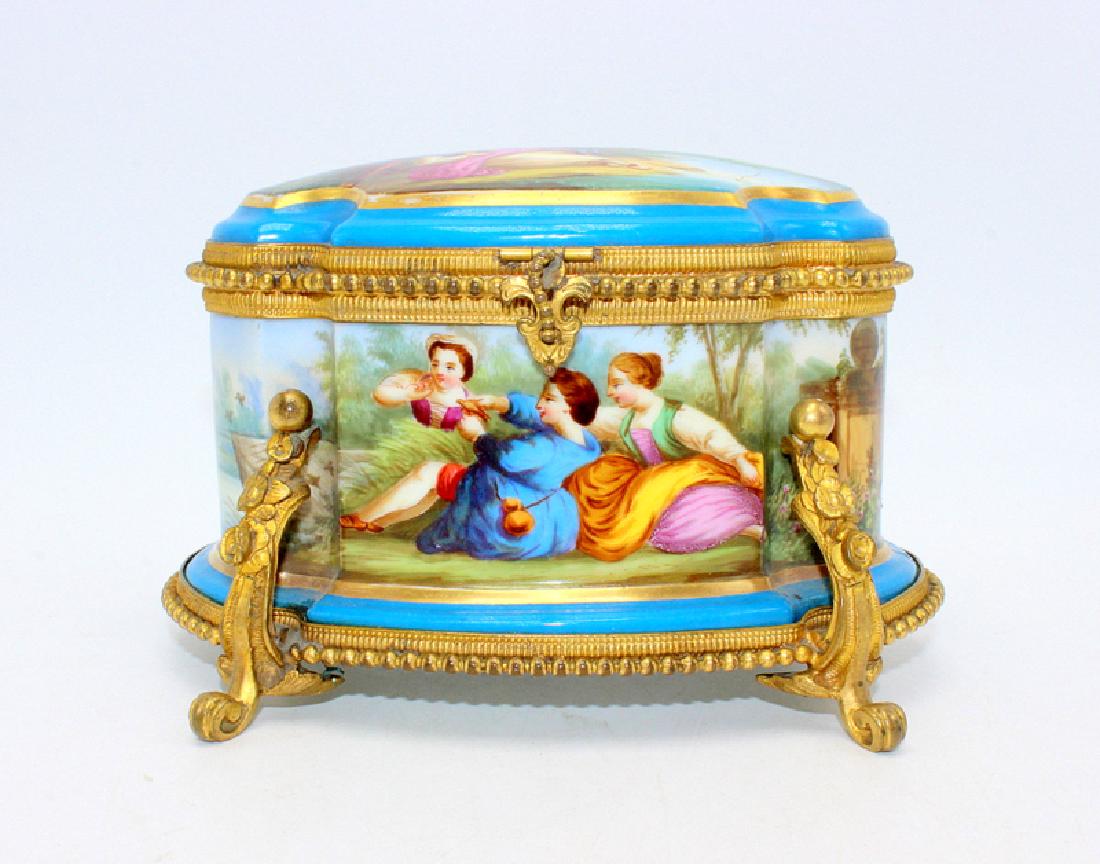 Rare Sevres Dore Bronze & Painted Miniature Perfume Box (1 of 6)