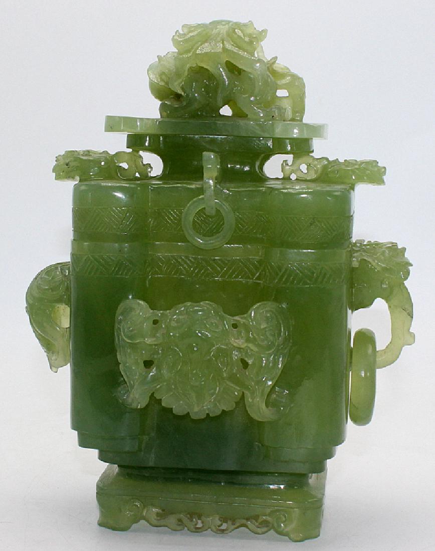 Chinese Jade Covered Incense Burner (1 of 4)