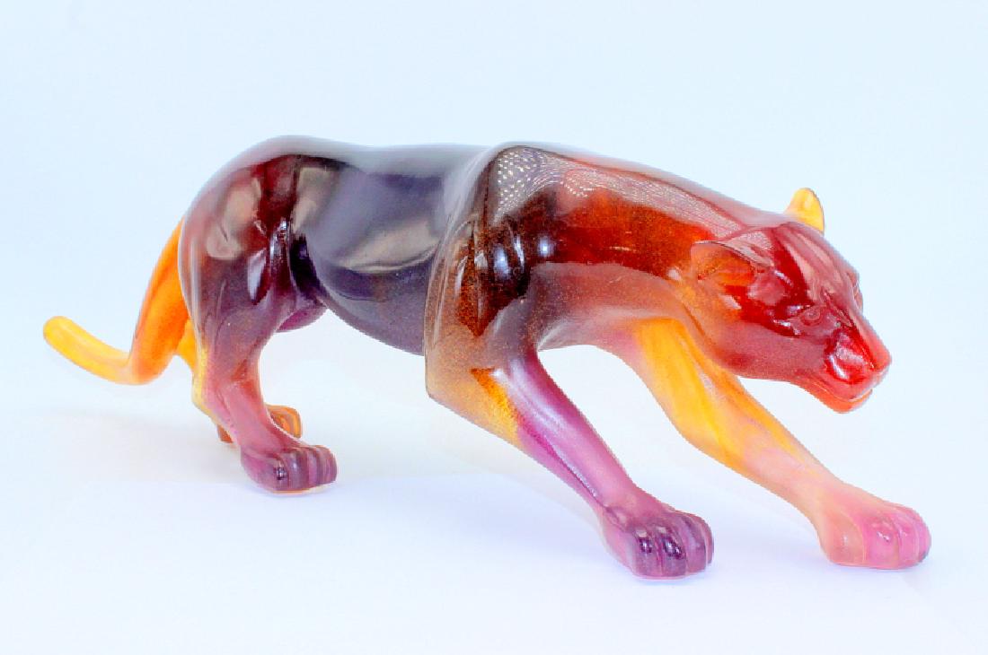 Daum Pate de Verre Limited Edition Crystal Panther (1 of 5)