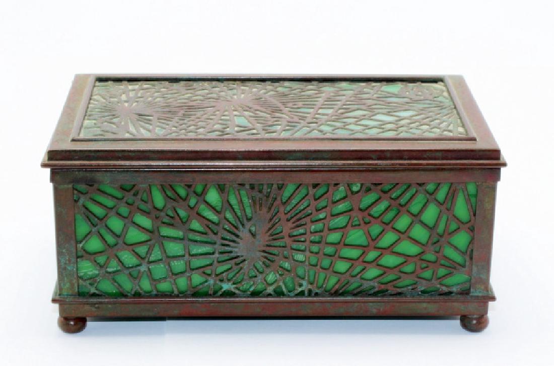 Tiffany Studios "Pine Needle" Hinged Box (1 of 1)
