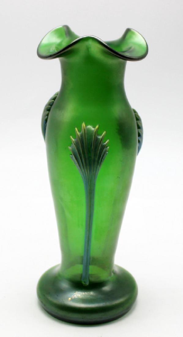 L.C.T. Favrille Iridescent Vase: L.C.T. Favrille Iridescent Vase. 9" h x 4" w.