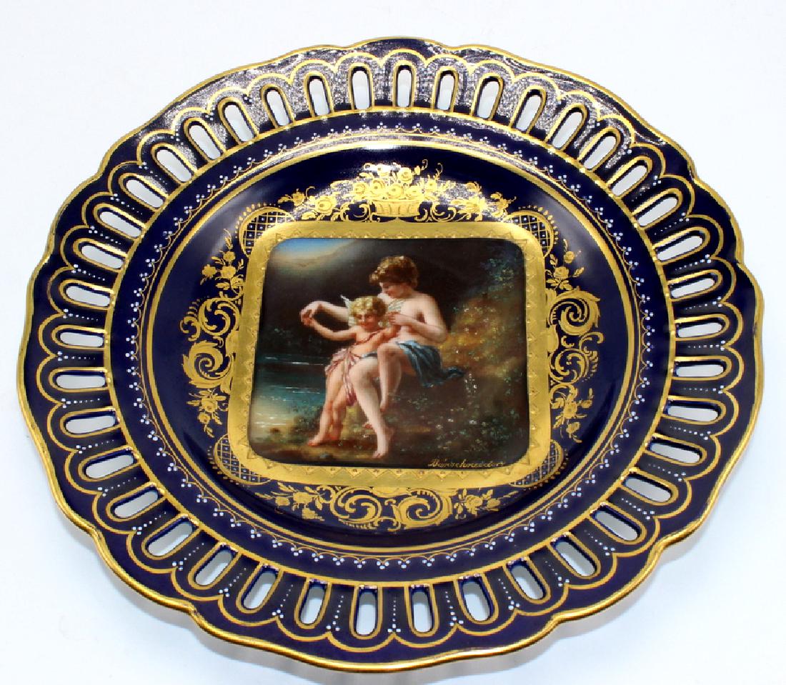 Royal Vienna Cabinet Plate "Amor & Psyche" Artist (1 of 3)