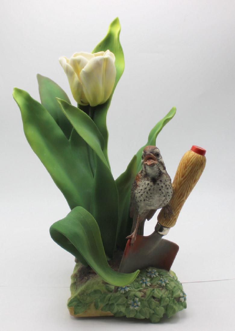 Boehm Song Sparrow with Tulip & Hand Trowel (1 of 2)