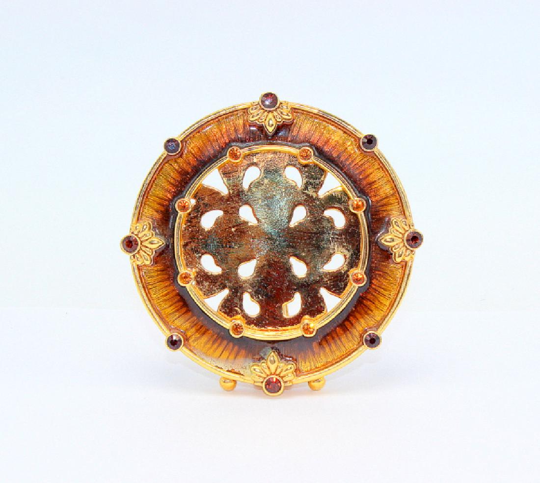 Jay Strongwater Amber Enamel & Crystal Photo Frame (1 of 4)