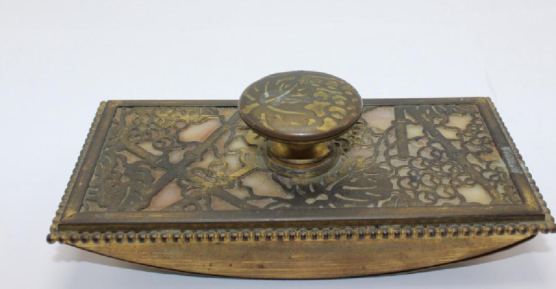 Tiffany Studios "Grapevine" Blotter: Tiffany Studios "Grapevine" Blotter. 6" w x 1.75" h.
