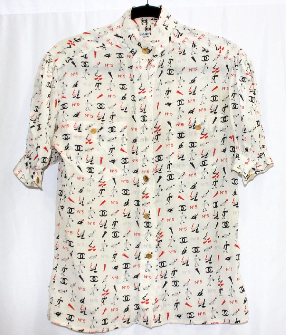 Chanel Blouse No.5 100% Silk (1 of 1)