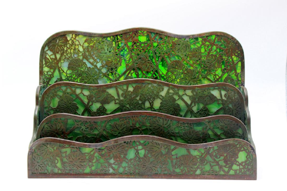 Tiffany Studios "Grapevine" Letter Rack (1 of 2)
