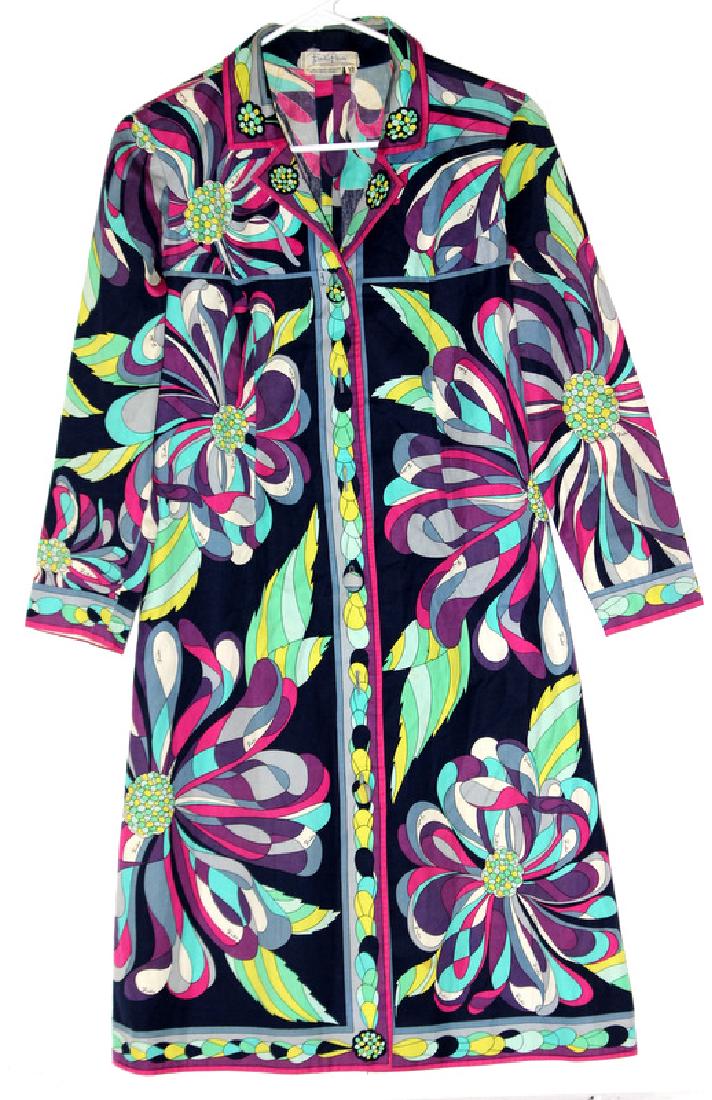Emilio Pucci Florence Italy 100% Cotton Dress: Emilio Pucci Florence Italy 100% Cotton Dress. Size - 12. Gently used with signs consistent with age.