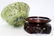 Antique Chinese Spinach Jade Bowl on Hardwood Stand - 4