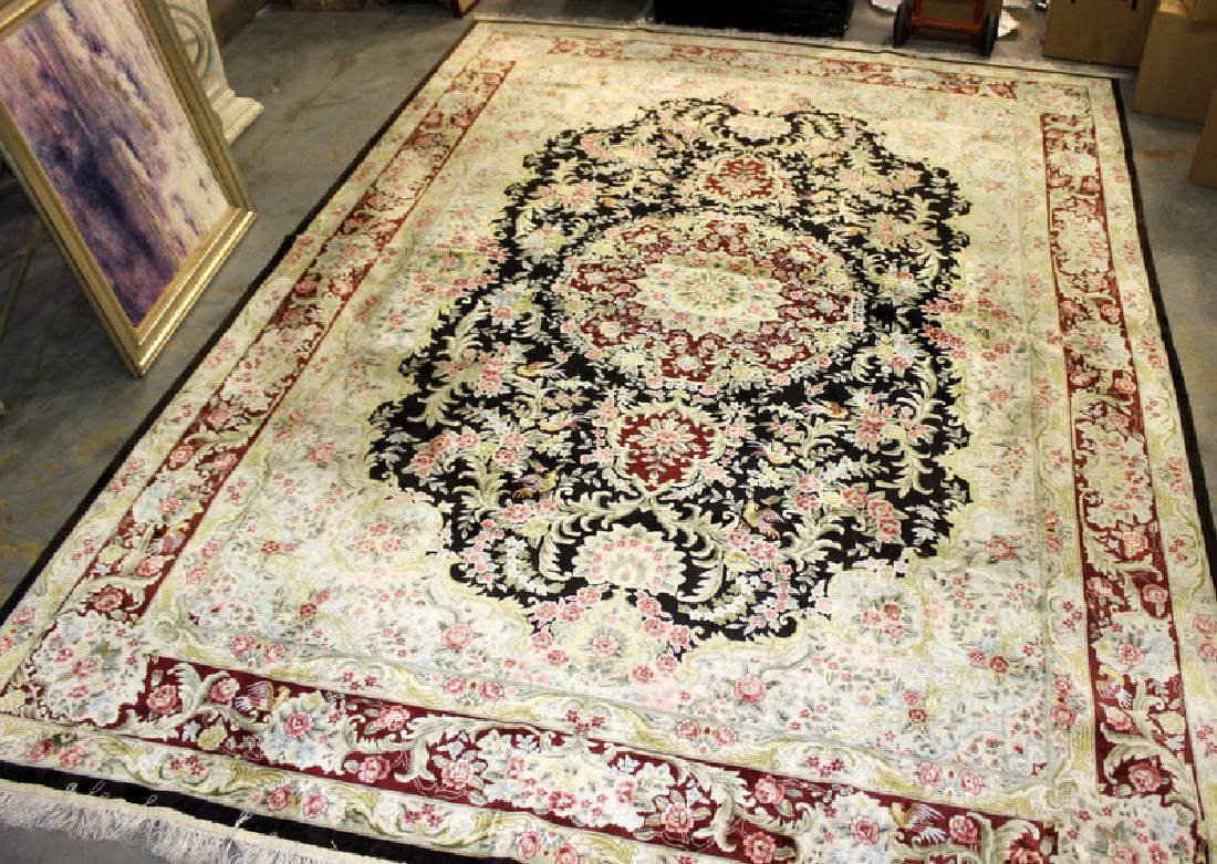 Antique Fine Chinese Silk Oriental Rug (1 of 6)