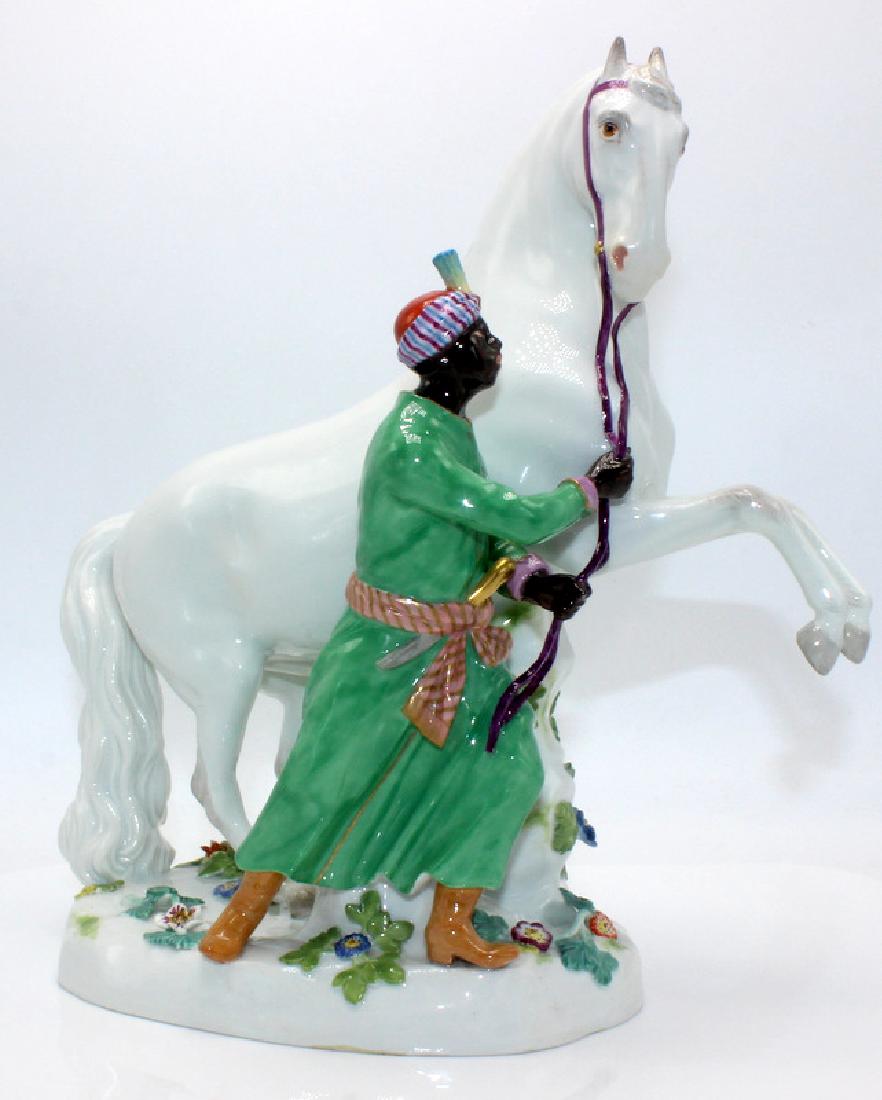 Meissen Piebald Horse Orientalist Figure Group (1 of 3)