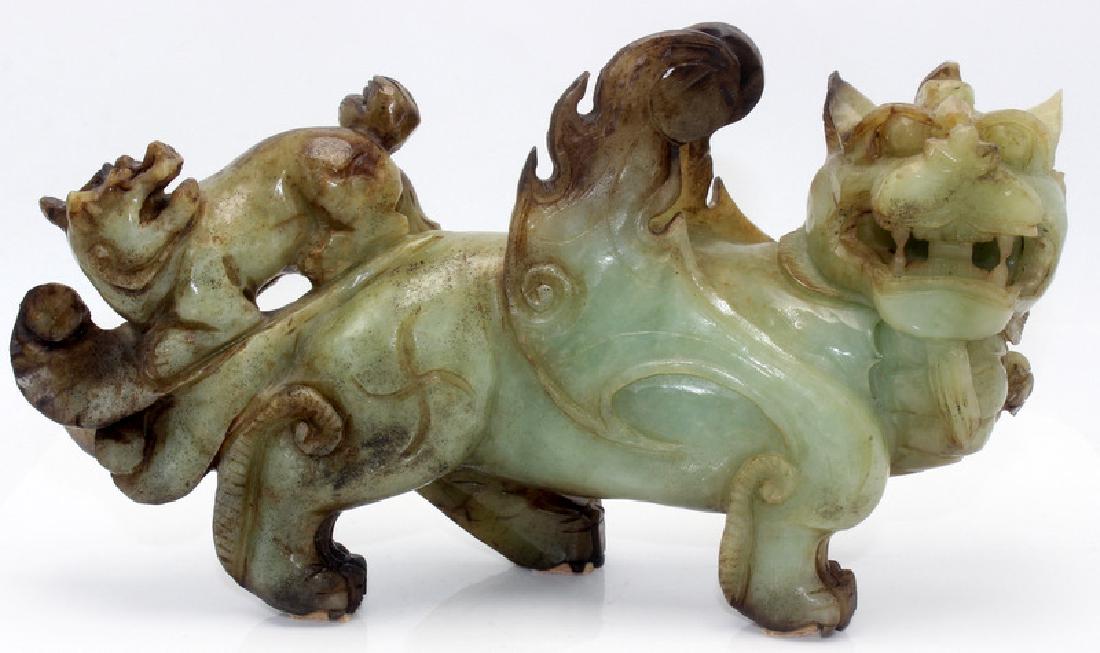 Chinese Jade Figure of Foo Dogs (1 of 1)