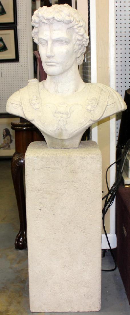 Concrete Bust of Roman Emperor (1 of 5)