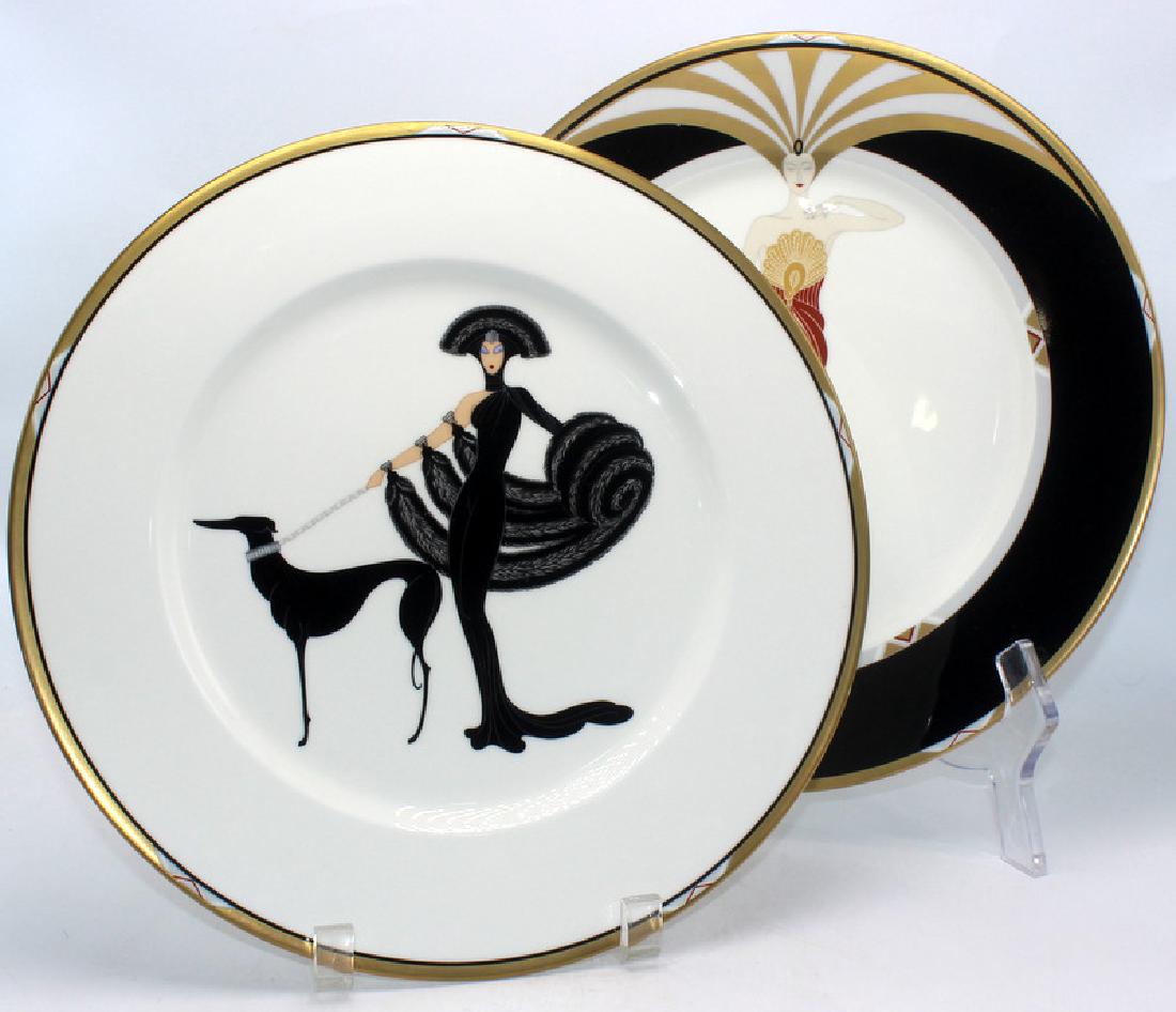 Erte Le Soliel Ebony & Symphony Black China Plates (1 of 1)