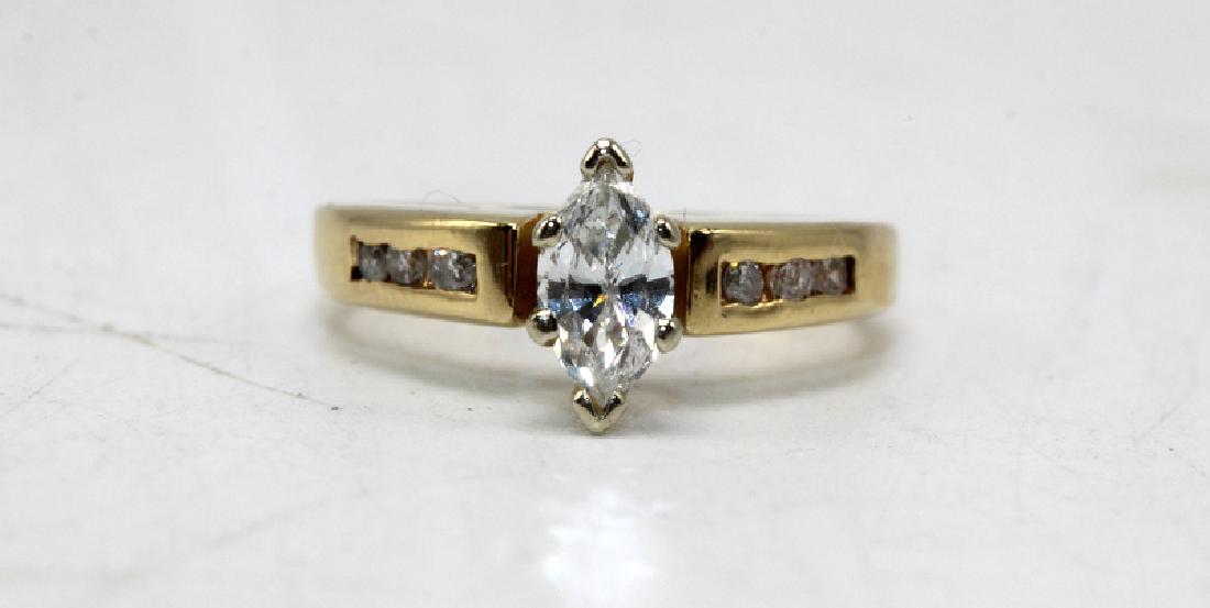 14Kt YG & 0.72ct. Diamond Engagement Ring (1 of 2)