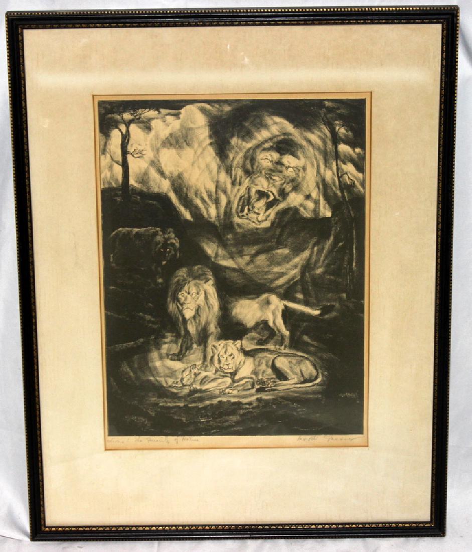 Mordi Gassner (American, b.1899-1995) "Lions: The (1 of 1)