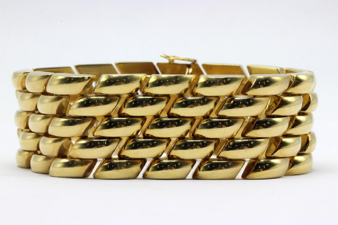 18Kt YG, Panthere Style Bracelet (1 of 1)