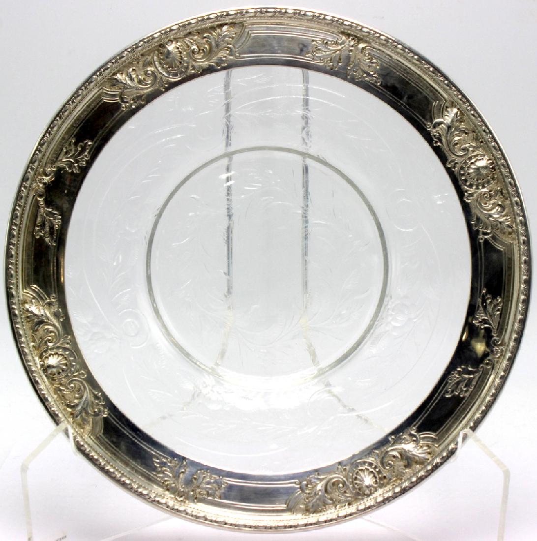 (8) Watson Co. "Navarre" Sterling Silver & Glass Plates (1 of 1)