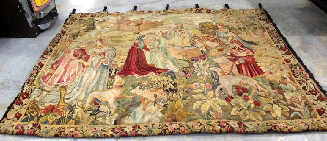 Antique European Aubusson Tapestry (1 of 3)