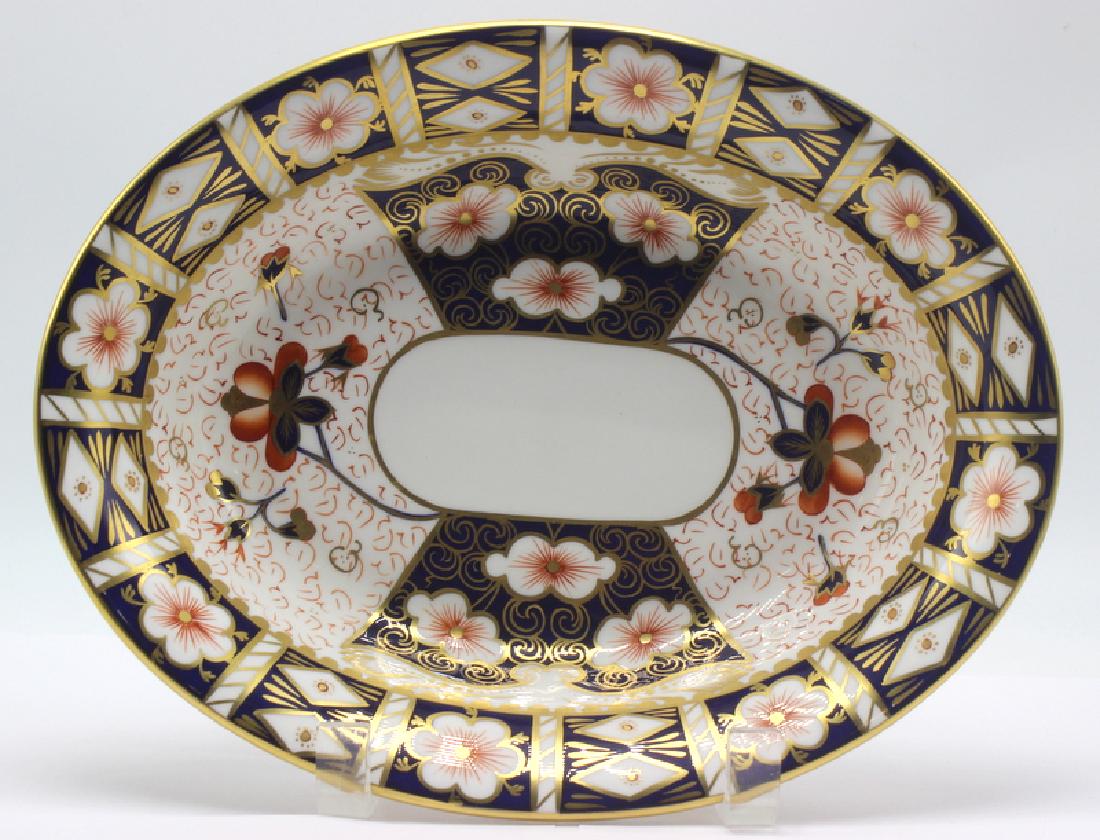 Royal Crown Derby Traditional Imari Serving Bowl: Royal Crown Derby Traditional Imari Serving Bowl. 10 1/4" long x 2" h.