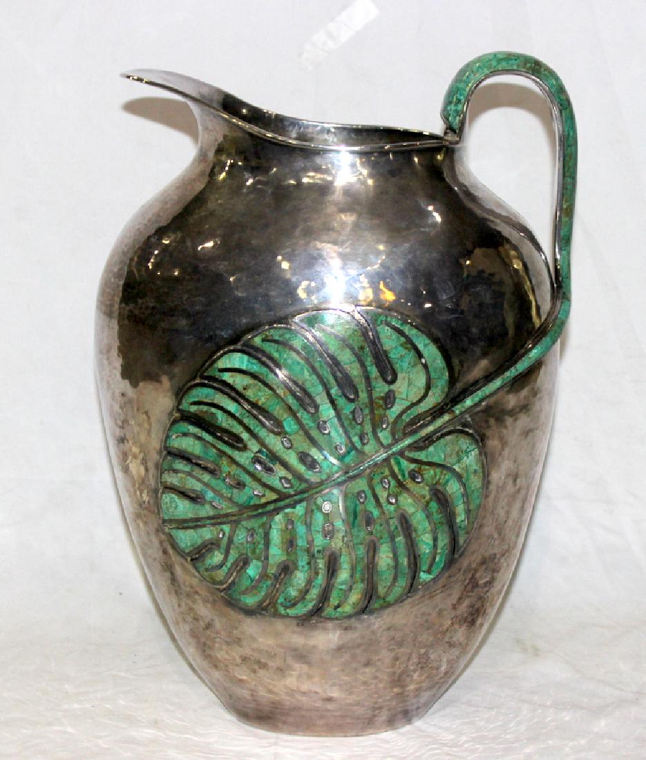 Emilia Castillo Silver Plate Leaf Pitcher (1 of 2)