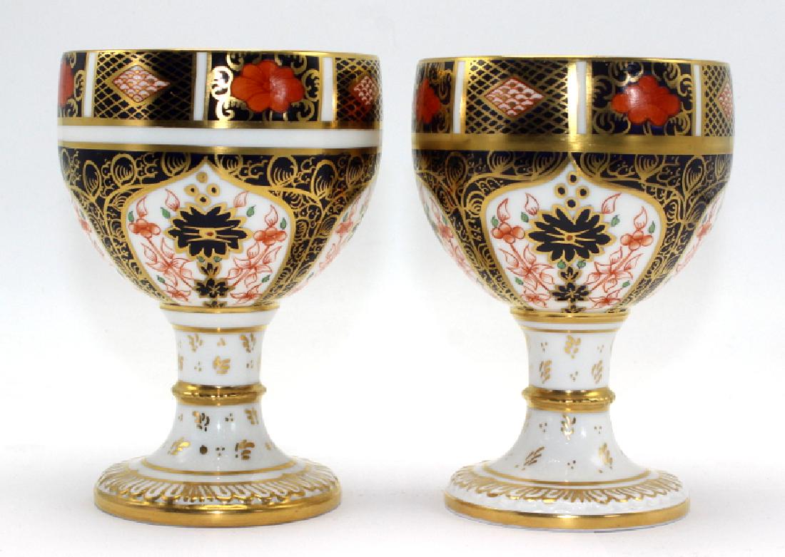 2 pc. Royal Crown Derby "Old Imari" Wine Goblets: 2 pc. Royal Crown Derby "Old Imari" Wine Goblets. 4 3/4" h.