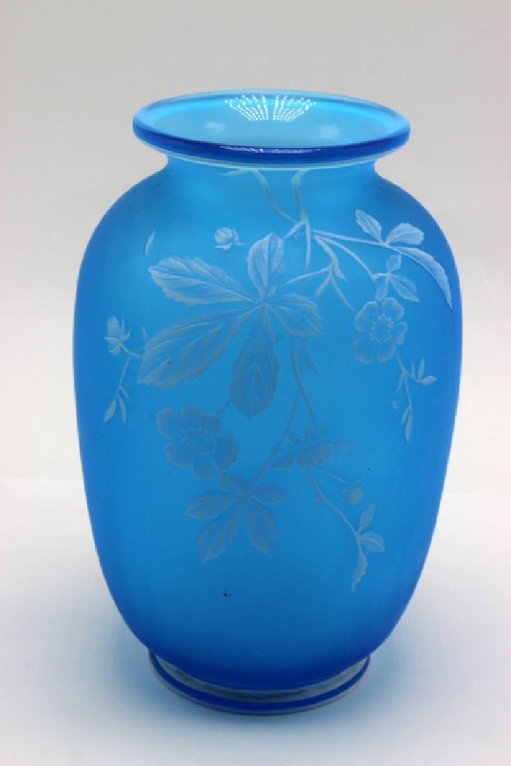 Antique Thomas Webb & Sons Cameo Glass Vase: Antique Thomas Webb & Sons Cameo Glass Vase. 7" high.