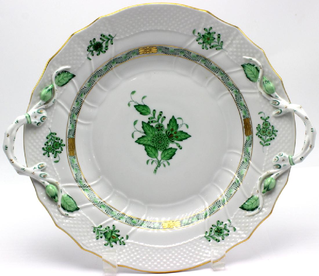 Herend "Chinese Bouquet" Green Cake Plate (1 of 1)