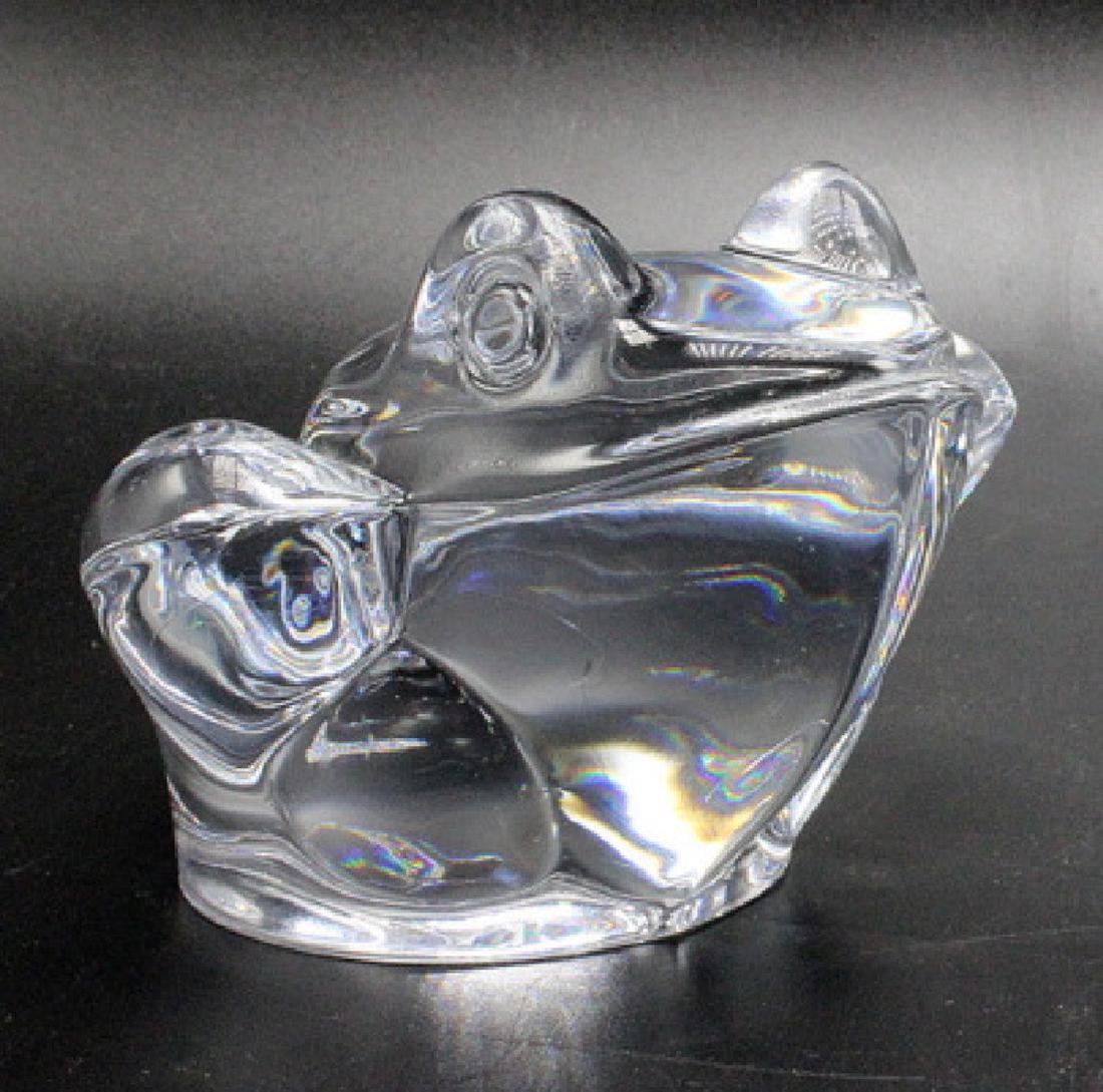 Daum Pate de Verre Frog: Daum Pate de Verre Frog. 3.25" h x 5" long.