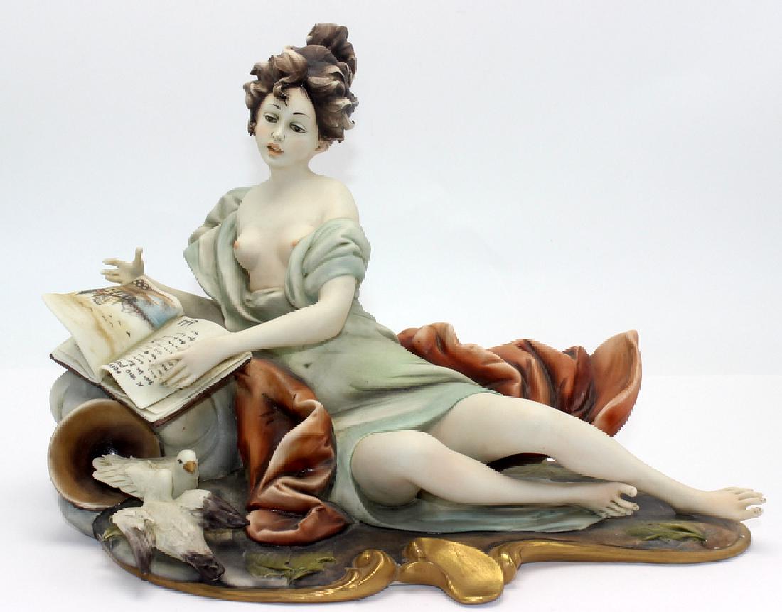 Capo Di Monte Porcelain Figure of Girl (1 of 1)
