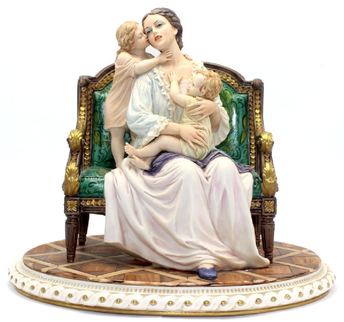 Capo DI Monte Porcelain 3 Figure Group (1 of 1)