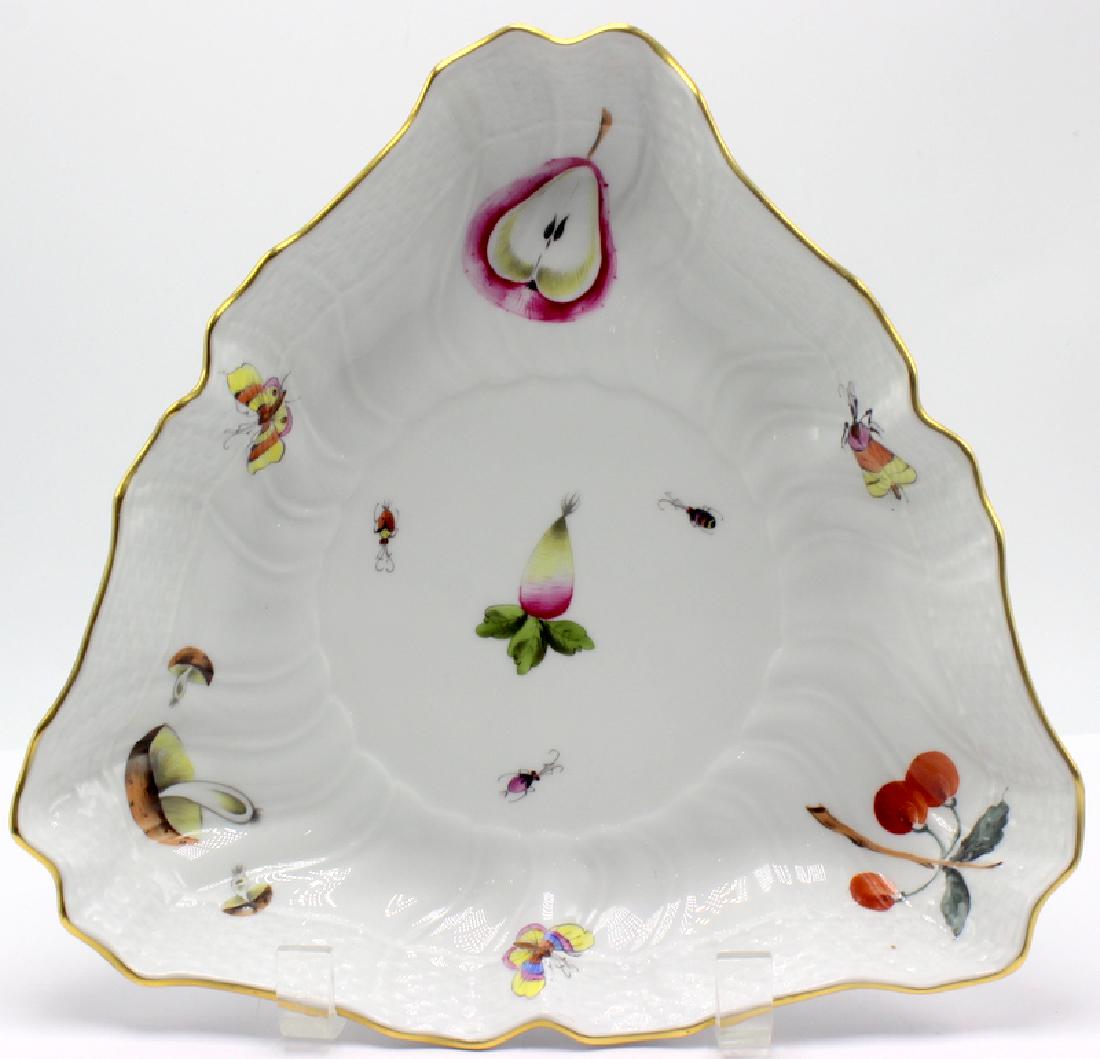 Hand Painted Herend Serving Triangular Bowl (1 of 1)
