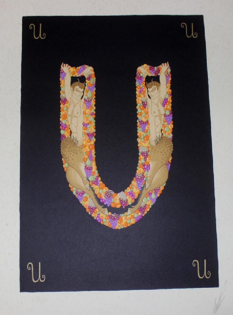 Erte L.E "Letter U" Serigraph (1 of 2)