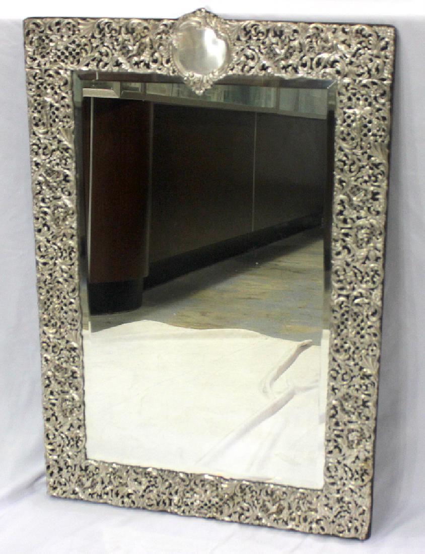 English Large Sterling Silver Dressing Mirror (1 of 2)