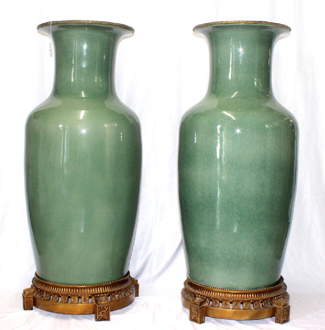 Pair of Chinese Porcelain & Dore Bronze Mounted Palace (1 of 3)