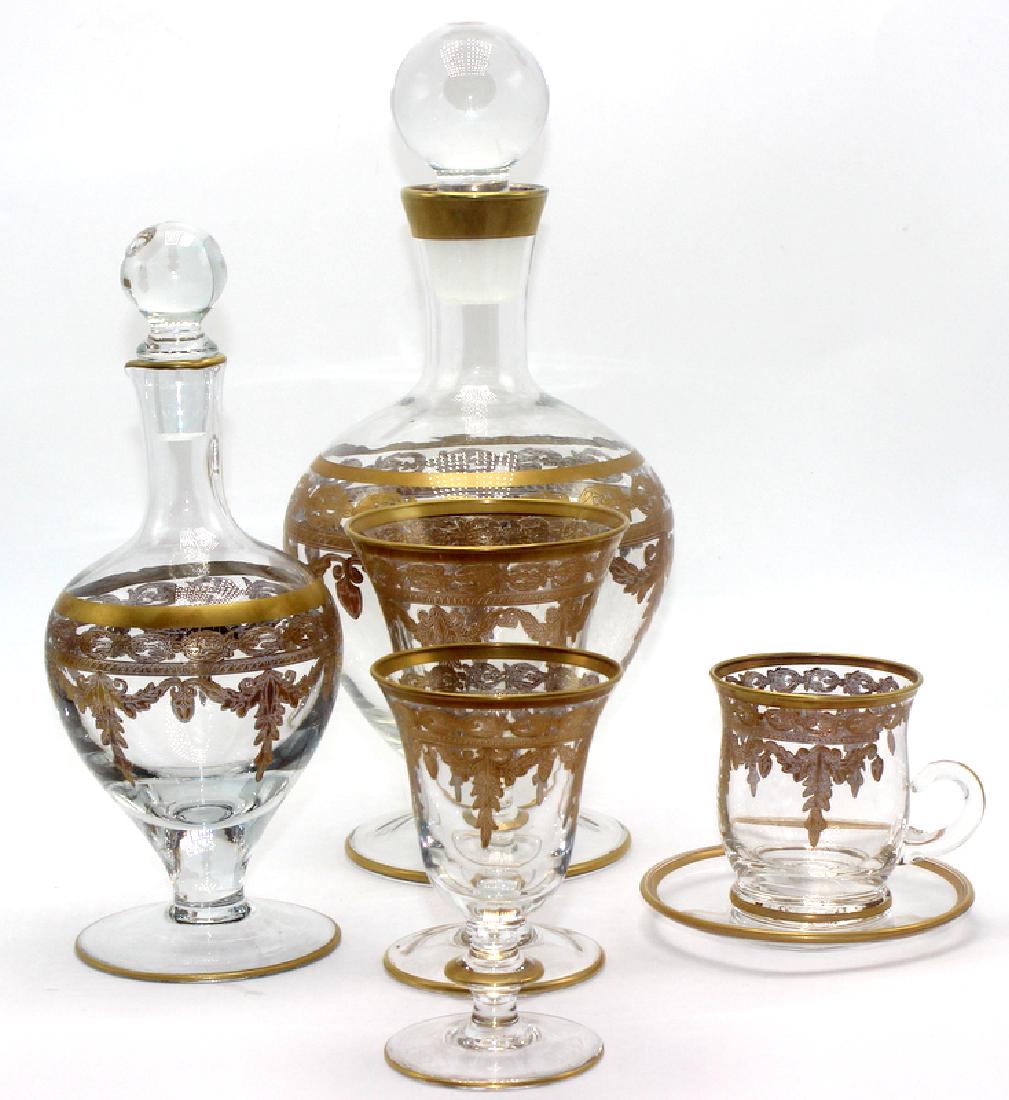 (6) St. Louis Style Gold Gilt Crystal Set (1 of 1)
