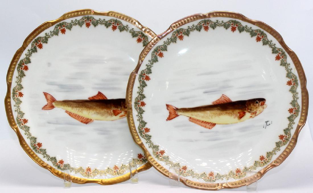 Limoge France (12) Fish Plates (1 of 1)