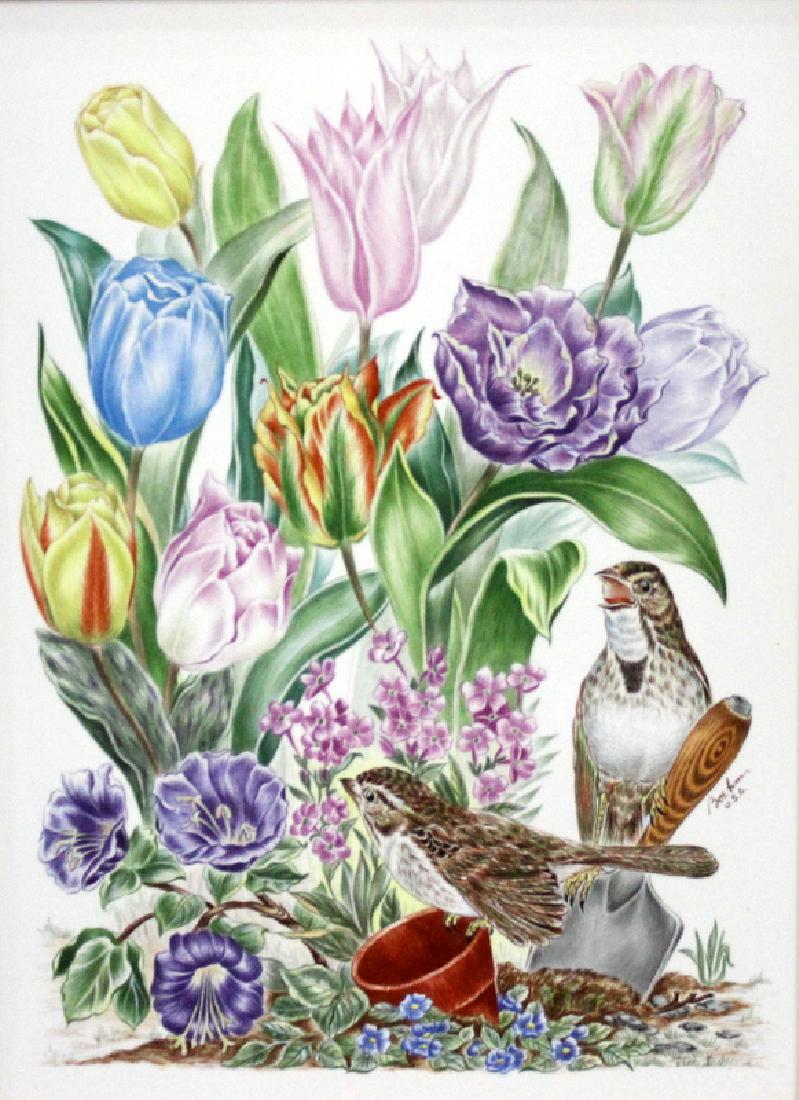 Boehm LE "Song Sparrows" Porcelain Plaque (1 of 3)