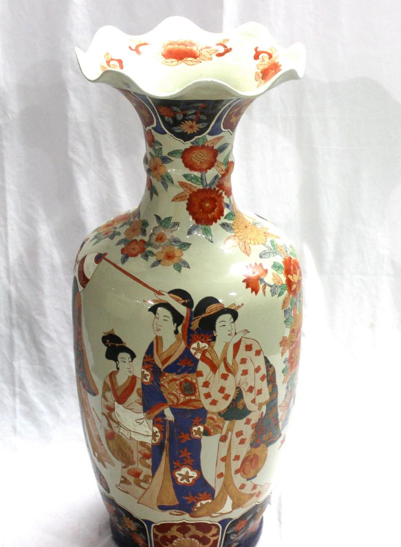Chinese Imari porcelain vase: Chinese Imari porcelain vase. 36.5" x 13.5"W