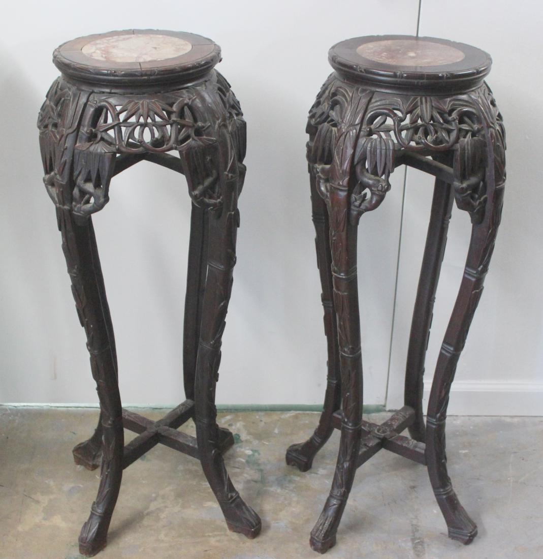 Pair Of Chinese " Teak wood" (1 of 2)