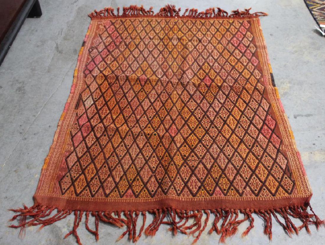 Kilim Turkish Rug: Antique "Kilim Turkish Rug" 60" Height x 39" Width