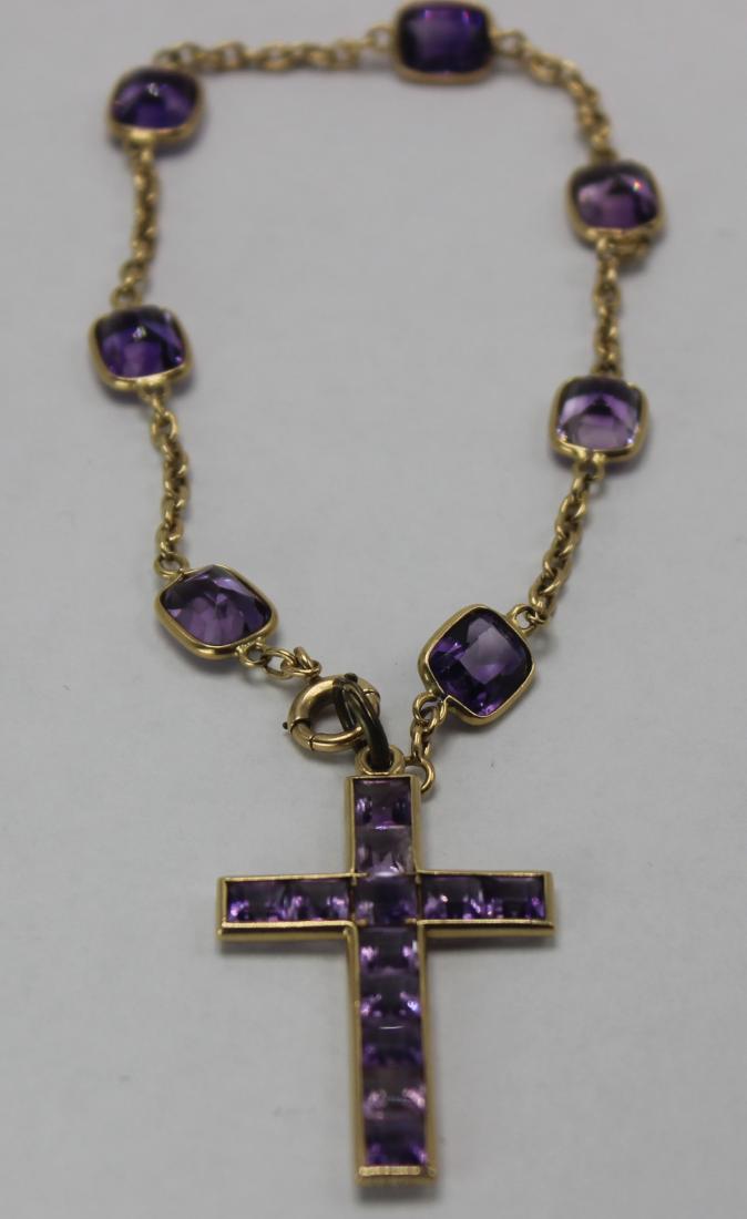Victorian Amethyst Charm Bracelet (1 of 1)