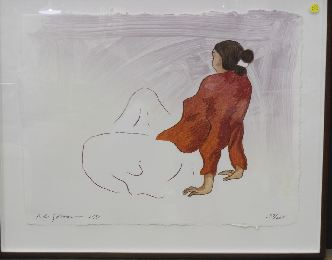 R.C Gorman Limited Edition Print Serigraph Sitting (1 of 3)