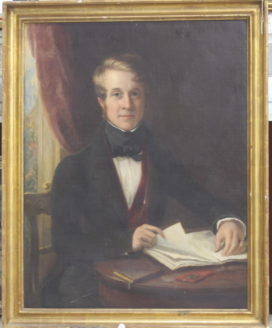 Antique american unsigned Portrait oil painting (1 of 3)