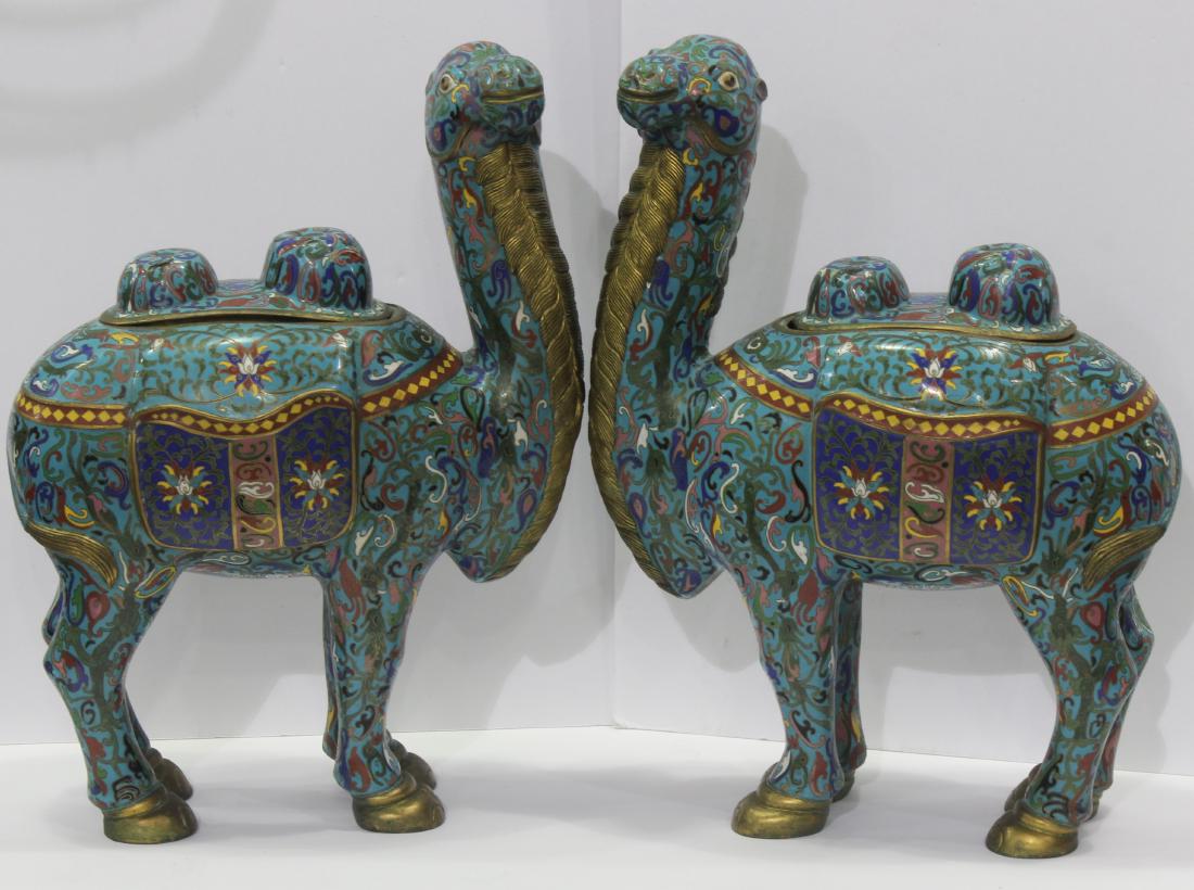 Pair of Chinese cloisonne Camels (1 of 1)