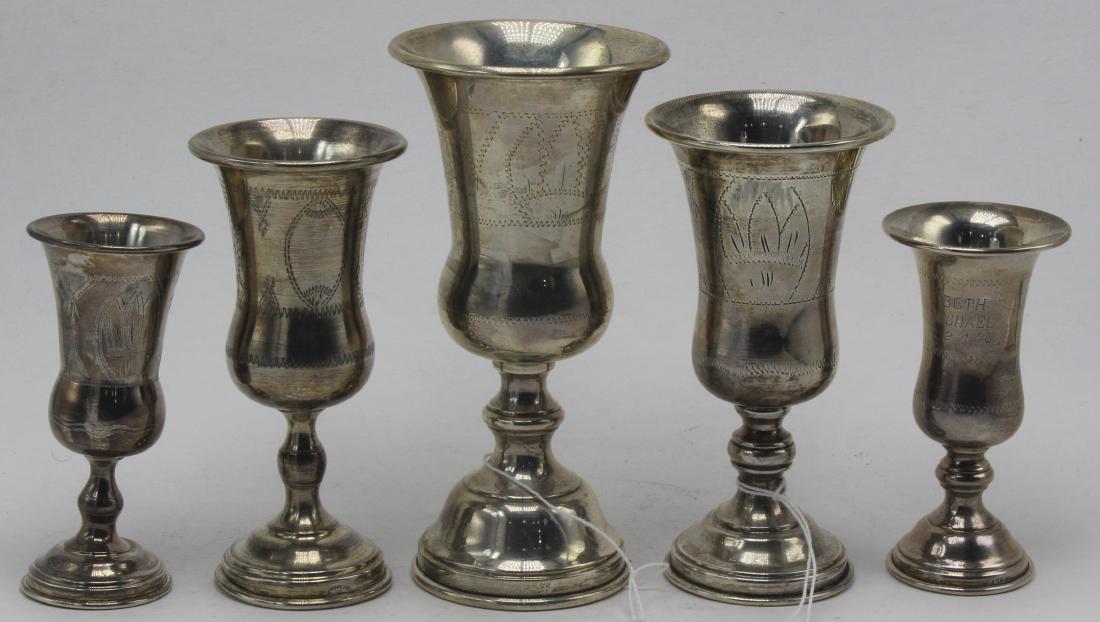5 Sterling Silver Kiddish Cups (1 of 1)